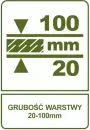 Grubość wastwy 20-100 mm