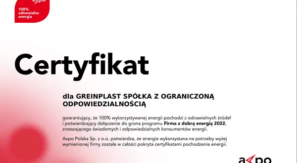 Greinplast firma z dobrą energią