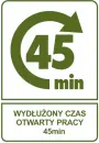 Wydłużony czas otwarty pracy 45 min