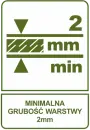 Minimalna grubość warstwy 2mm