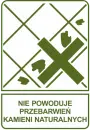 Nie powoduje przebarwień kamieni naturalnych