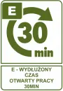 Wydłużony czas otwarty pracy 30 min.