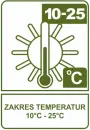 Zakres temperatur 10-25 C