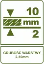 Grubość warstwy 2-10mm