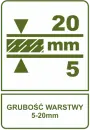 Grubość warstwy 5-20 mm