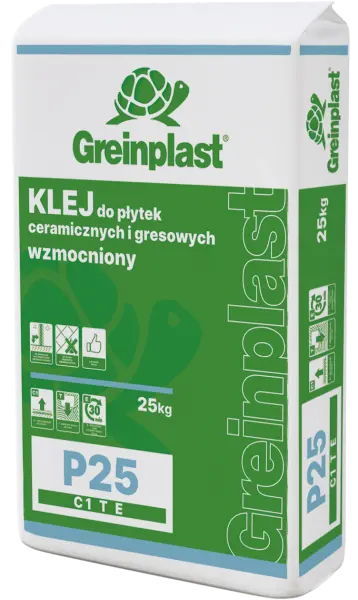 Klej do płytek ceramicznych i gresowych, wzmocniony Typ C1TE KLEJ DO PŁYTEK P25