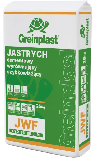 Jastrych cementowy, wyrównujący, szybkowiążący Typ CT-C20-F5-B0,5-R1 GREINPLAST JWF