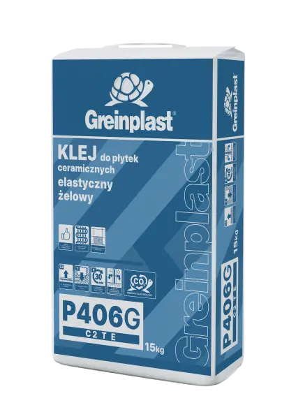 Klej do płytek ceramicznych elastyczny żelowy P406G Typ C2TE  GREINPLAST P406G