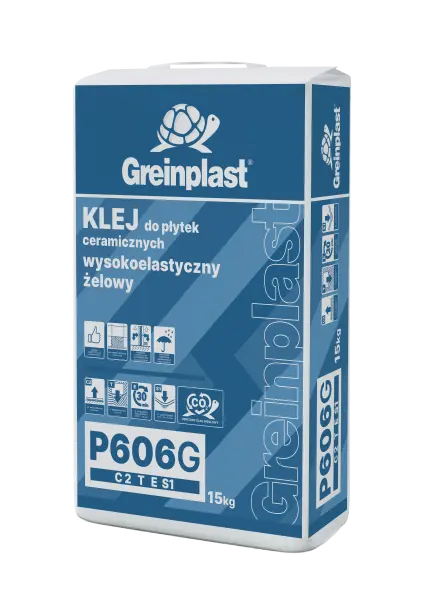 Klej do płytek ceramicznych wysokoelastyczny żelowy P606G Typ C2TES1  GREINPLAST P606G