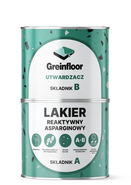 REAKTYWNY LAKIER ASPARGINOWY  DWUSKŁADNIKOWY GREINPLAST RLA